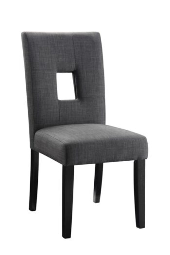 Upholstered Side Chairs Grey and Black (Set of 2) by Coaster Furniture