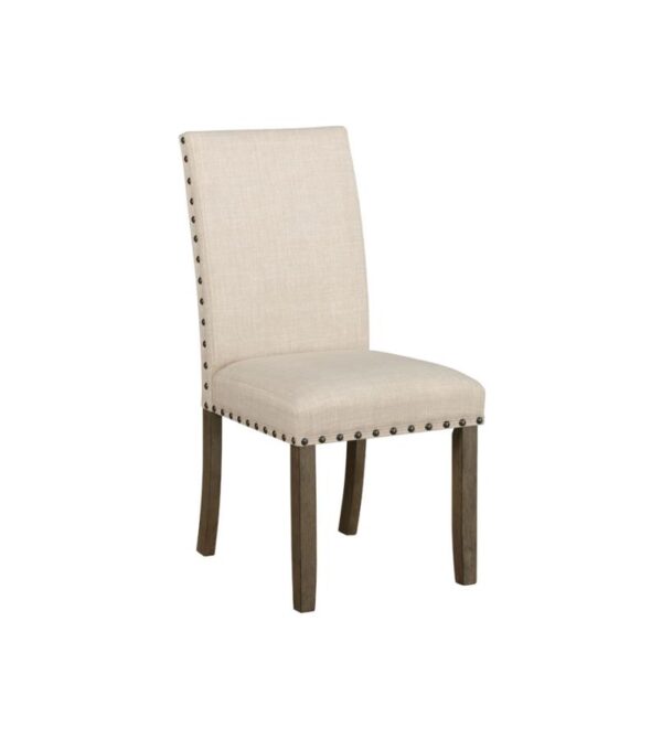 Coleman Upholstered Side Chairs Beige and Rustic Brown (Set of 2) by Coaster Furniture 4