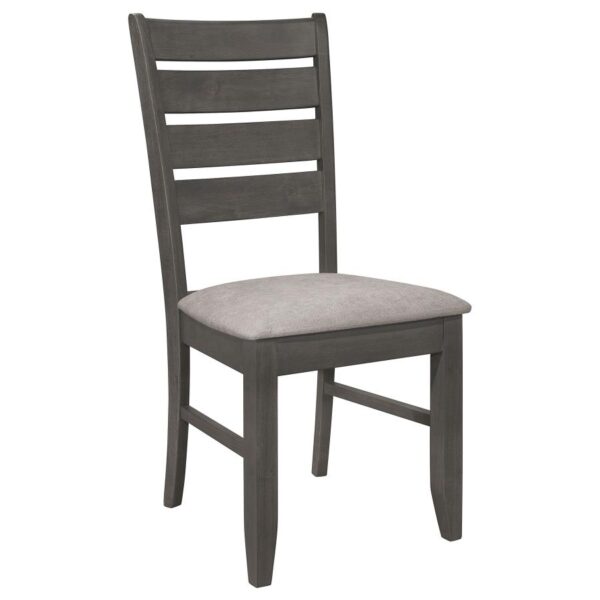Dalila Ladder Back Side Chair (Set of 2) Grey and Dark Grey by Coaster Furniture 4