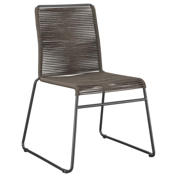 Ash Brown Cora Upholstered Stackable Side Chairs (Set of 2) by Coaster Furniture 4