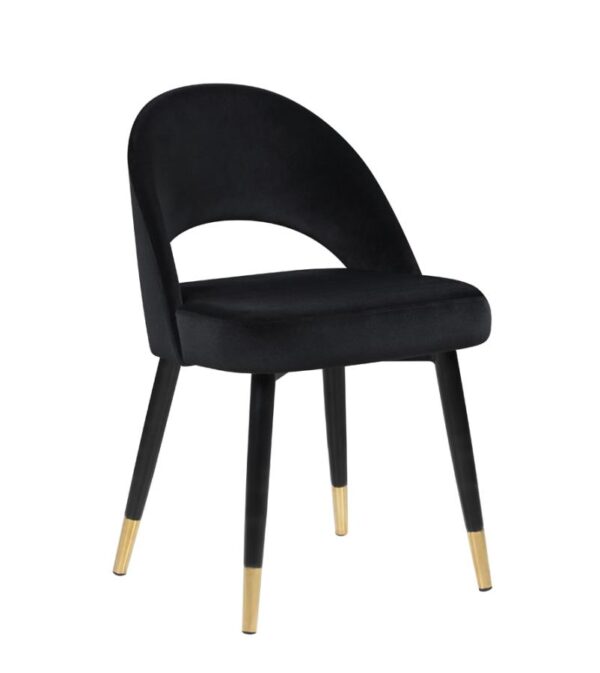 Lindsey Arched Back Upholstered Side Chairs Black (Set of 2) by Coaster Furniture 4