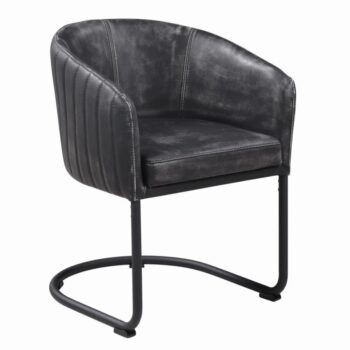 Aviano Upholstered Dining Chair Anthracite and Matte Black by Coaster Furniture