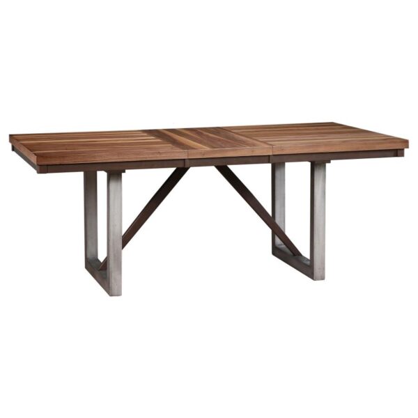 Spring Creek Dining Table with Extension Leaf Natural Walnut by Coaster Furniture 4