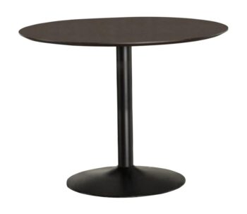 Clora Round Dining Table Walnut and Black by Coaster Furniture
