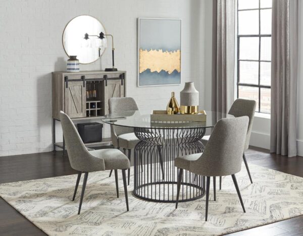 Granvia Round Dining Table Base Gunmetal by Coaster Furniture 4