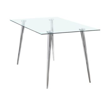 Gilman Rectangle Glass Top Dining Table by Coaster Furniture