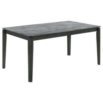 Stevie Rectangular Dining Table with Faux Marble Top In Gray by Coaster Furniture