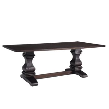 Parkins Double Pedestals Dining Table Rustic Espresso by Coaster Furniture