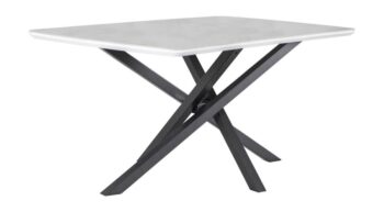 Paulita Rectangular Dining Table White and Gunmetal by Coaster Furniture