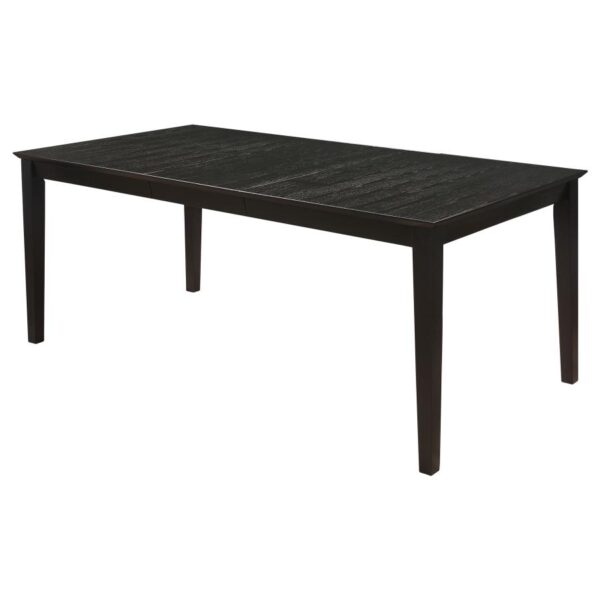 Louise Rectangular Dining Table with Extension Leaf Black by Coaster Furniture 4