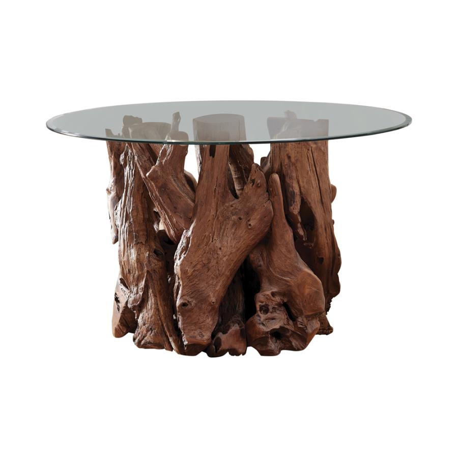 Asbury Dining Table Base Natural Teak by Coaster Furniture 4