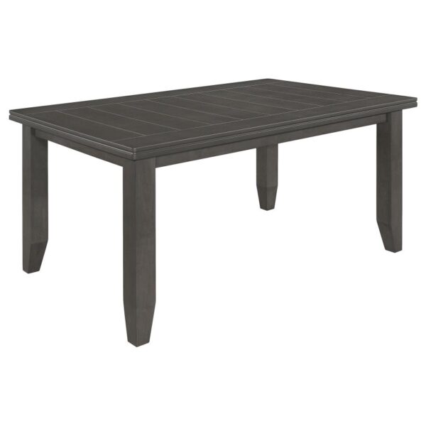 Dalila Rectangular Plank Top Dining Table Dark Grey by Coaster Furniture 4