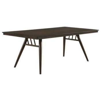 Wes Rectangular Dining Table Dark Walnut by Coaster Furniture