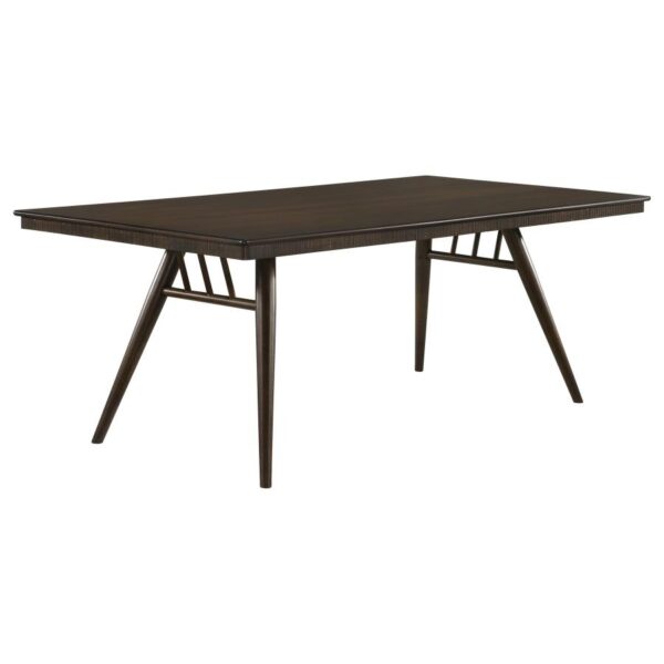 Wes Rectangular Dining Table Dark Walnut by Coaster Furniture 4