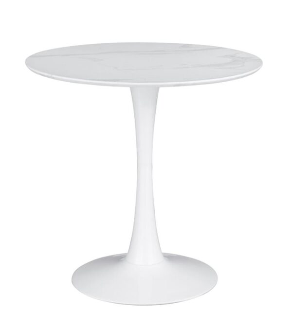Arkell 30-inch Round Pedestal Dining Table White by Coaster Furniture 4