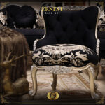 Handmade Ernest Black Silver Stool 9