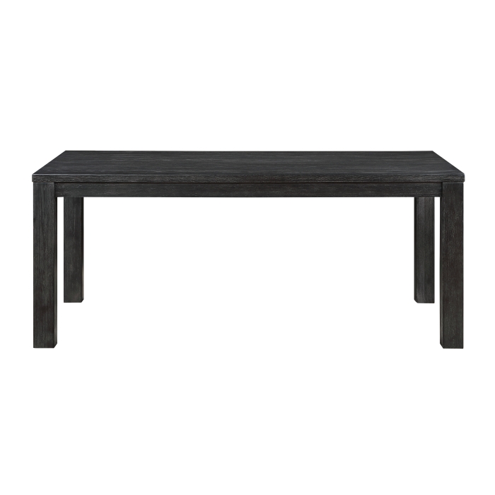 Wire brushed antiqued black Orem Collection Dining Table By Homelegance 7