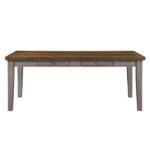 Cherry and gray Tigard Collection Dining Table By Homelegance 19