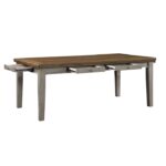 Cherry and gray Tigard Collection Dining Table By Homelegance 22