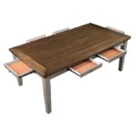 Cherry and gray Tigard Collection Dining Table By Homelegance 23