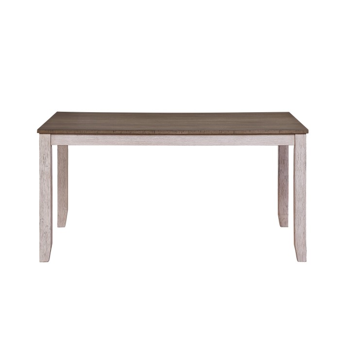 Grayish white and Brown Ithaca Collection Dining Table By Homelegance