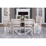 Grayish white and Brown Ithaca Collection Dining Table By Homelegance 14