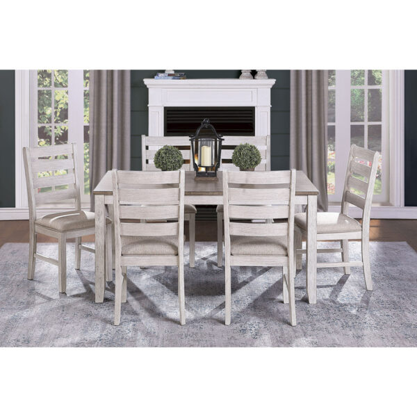 Grayish white and Brown Ithaca Collection Dining Table By Homelegance 10