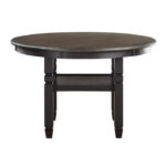 Brown and black Asher Collection Dining Table By Homelegance 15