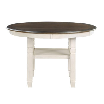 Brown and antique white Asher Collection Dining Table By Homelegance