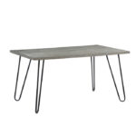 Light gray wood and black metal Keene Collection Dining Table By Homelegance Dining Room Furniture Mobilia Cleopatra 18 Light gray wood and black metal Keene Collection Dining Table By Homelegance 18