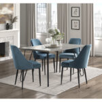 Light gray wood and black metal Keene Collection Dining Table By Homelegance Dining Room Furniture Mobilia Cleopatra 21 Light gray wood and black metal Keene Collection Dining Table By Homelegance 21