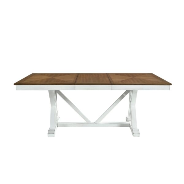 Oak and White Brunson Collection Dining Table By Homelegance 9