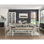 Oak and White Brunson Collection Dining Table By Homelegance 20