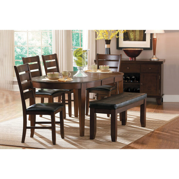 Dark Oak Ameillia Collection Butterfly Leaf Dining Table By Homelegance 10