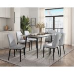 Black Metal Salerno Collection Dining Table By Homelegance Dining Room Furniture Mobilia Cleopatra 11 Black Metal Salerno Collection Dining Table By Homelegance 11