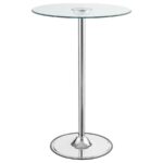 Thea LED Bar Table Chrome and Clear 122400 By Coaster Furniture Bar & Stool Mobilia Cleopatra 15 Thea LED Bar Table Chrome and Clear 122400 By Coaster Furniture 15
