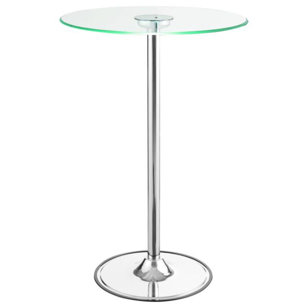 Thea LED Bar Table Chrome and Clear 122400 By Coaster Furniture 11
