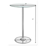 Thea LED Bar Table Chrome and Clear 122400 By Coaster Furniture Bar & Stool Mobilia Cleopatra 17 Thea LED Bar Table Chrome and Clear 122400 By Coaster Furniture 17