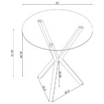 Denali Round Glass Top Bar Table Chrome 100186 By Coaster Furniture Bar & Stool Mobilia Cleopatra 14 Denali Round Glass Top Bar Table Chrome 100186 By Coaster Furniture 14