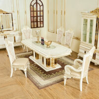 Victorian Seven Piece Dining Room Set HD-1882 By Homey Design - Image 9