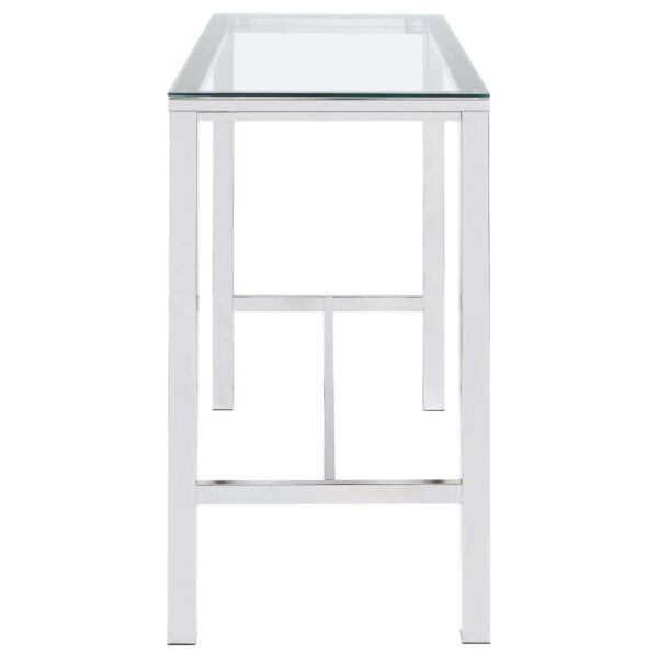Tolbert Bar Table with Glass Top Chrome 104873 By Coaster Furniture 12