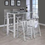 Tolbert Bar Table with Glass Top Chrome 104873 By Coaster Furniture Bar & Stool Mobilia Cleopatra 19 Tolbert Bar Table with Glass Top Chrome 104873 By Coaster Furniture 19