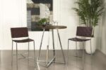Burkhart Sled Base Round Bar Table Brown Oak and Chrome 183516 By Coaster Furniture Bar & Stool Mobilia Cleopatra 19 Burkhart Sled Base Round Bar Table Brown Oak and Chrome 183516 By Coaster Furniture 19
