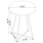 Burkhart Sled Base Round Bar Table Brown Oak and Chrome 183516 By Coaster Furniture Bar & Stool Mobilia Cleopatra 20 Burkhart Sled Base Round Bar Table Brown Oak and Chrome 183516 By Coaster Furniture 20
