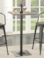 Cavalier Square Bar Table Dark Elm and Matte Black 100730 By Coaster Furniture Bar & Stool Mobilia Cleopatra 11 Cavalier Square Bar Table Dark Elm and Matte Black 100730 By Coaster Furniture 11