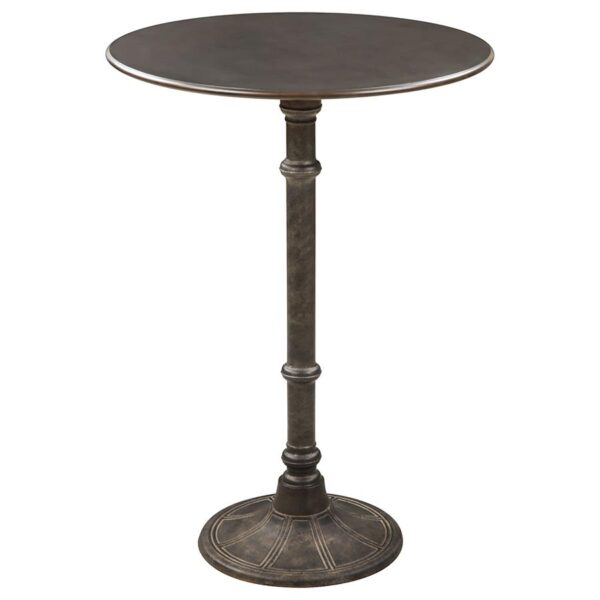 Oswego Round Bar Table Dark Russet and Bronze 100064 By Coaster Furniture 9
