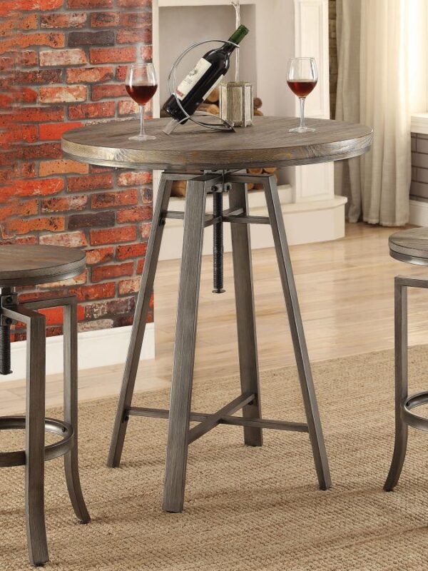 Bartlett Adjustable Swivel Bar Table Brushed Nutmeg 101811 By Coaster Furniture 7