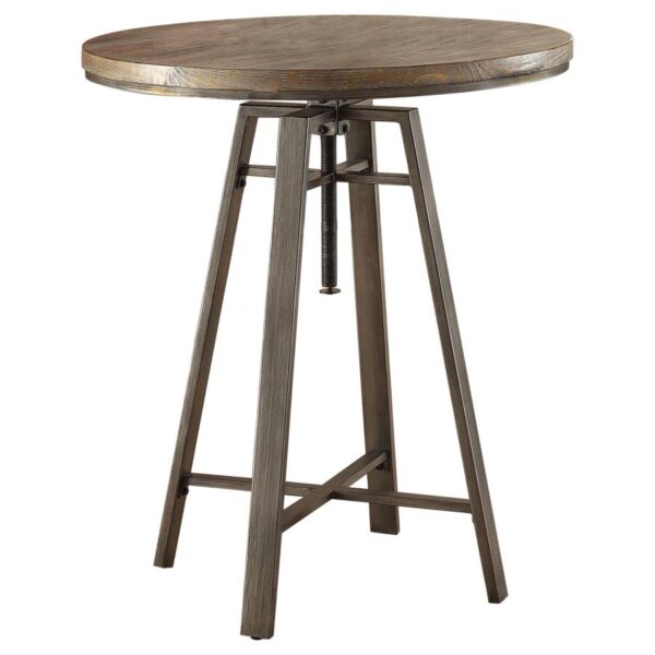 Bartlett Adjustable Swivel Bar Table Brushed Nutmeg 101811 By Coaster Furniture 8