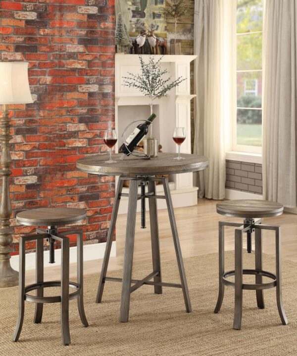 Bartlett Adjustable Swivel Bar Table Brushed Nutmeg 101811 By Coaster Furniture 9