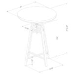 Bartlett Adjustable Swivel Bar Table Brushed Nutmeg 101811 By Coaster Furniture Bar & Stool Mobilia Cleopatra 14 Bartlett Adjustable Swivel Bar Table Brushed Nutmeg 101811 By Coaster Furniture 14